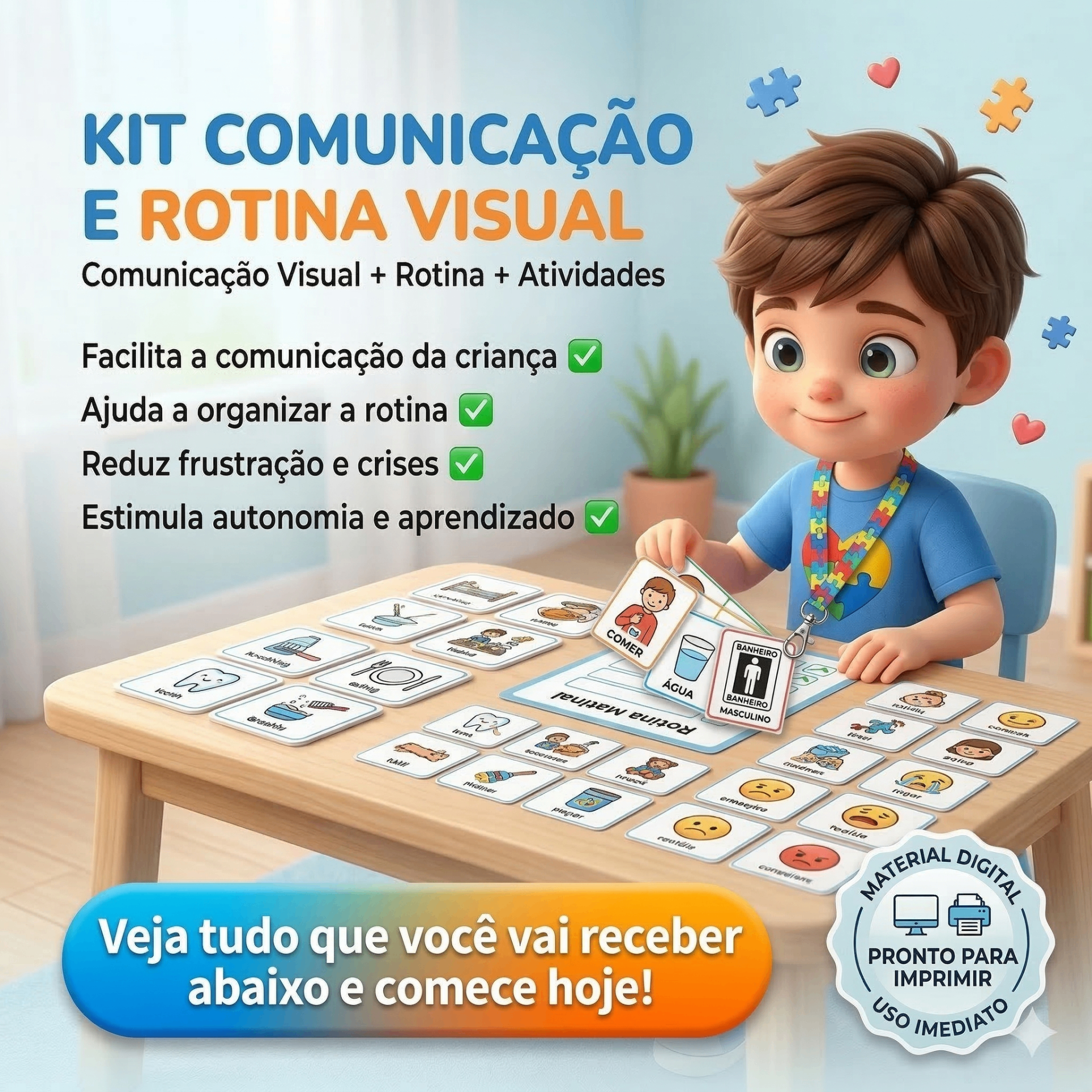 Kit Diário do Autista completo